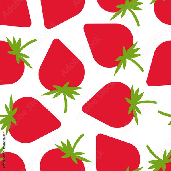 Obraz Colorful strawberry seamless vector pattern