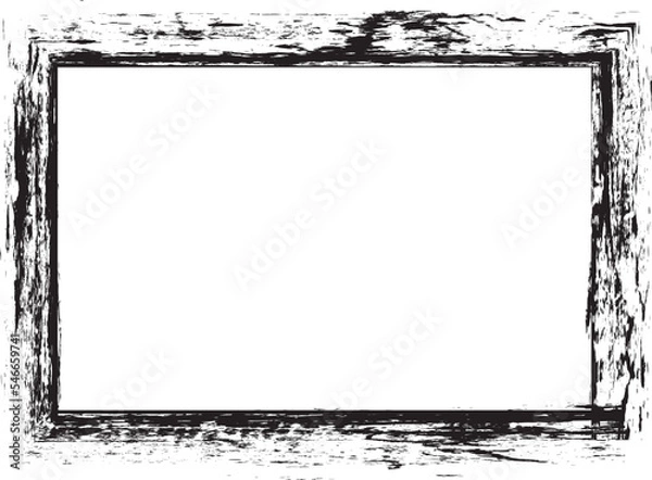 Fototapeta Grunge Black and White Frame . textured rectangles for image
