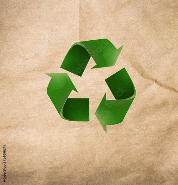 Fototapeta High resolution recycled brown cardstock with halftone