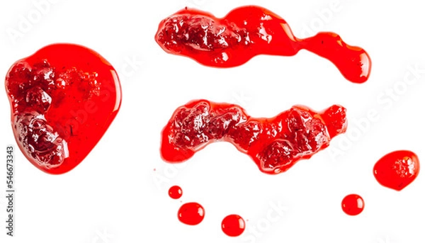 Obraz Cranberry jam isolated. Top view