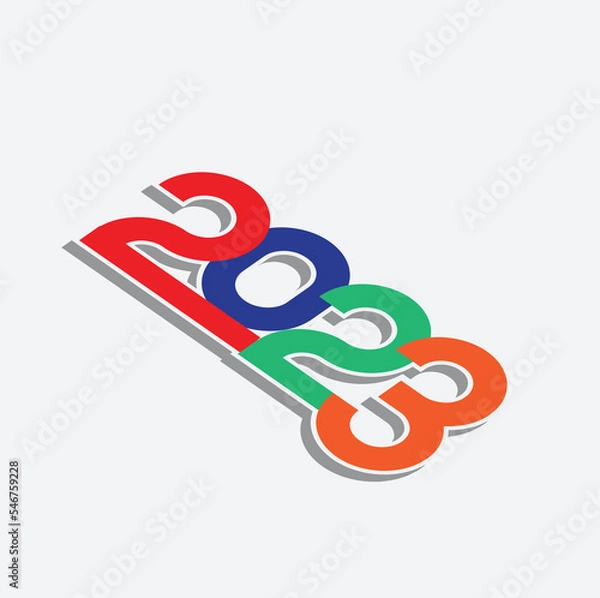 Obraz 3D Isometric 2023 Art Font