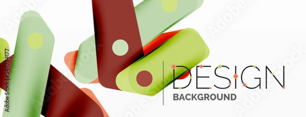 Fototapeta Creative geometric wallpaper. Minimal abstract background. Color bright overlapping lines composition vector illustration for wallpaper banner background or landing page