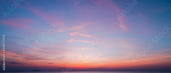 Obraz sunset sky with clouds background	