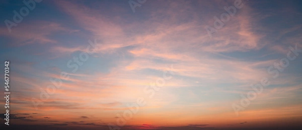 Obraz sunset sky with clouds background	
