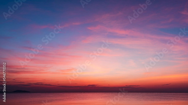 Obraz sunset sky with clouds background	