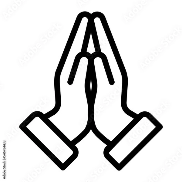 Obraz pray outline icon