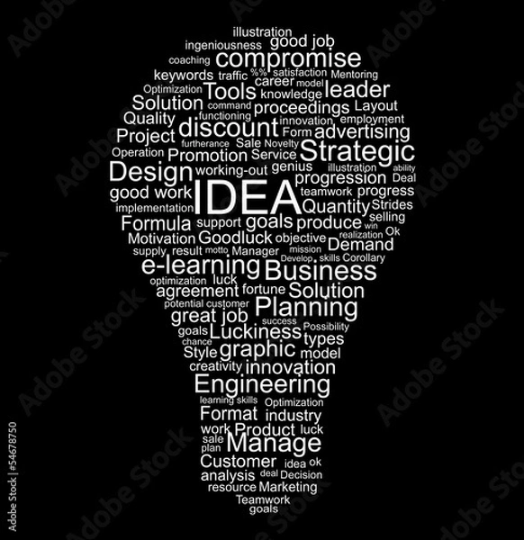 Obraz Typography lamp