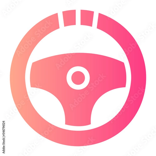 Obraz steering wheel gradient icon