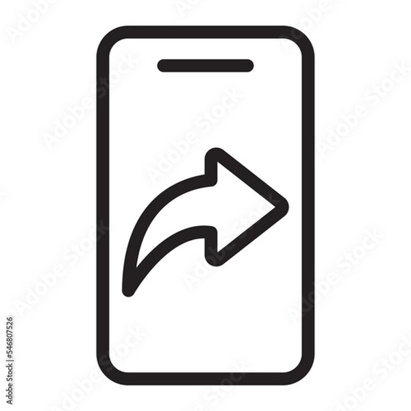 Fototapeta share line icon