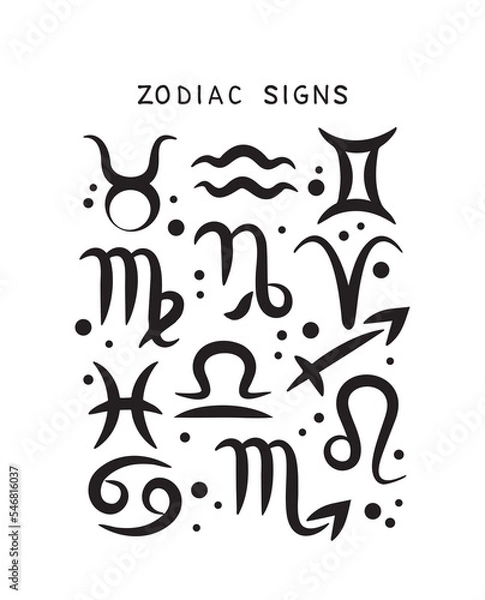 Obraz zodiac signs set-01