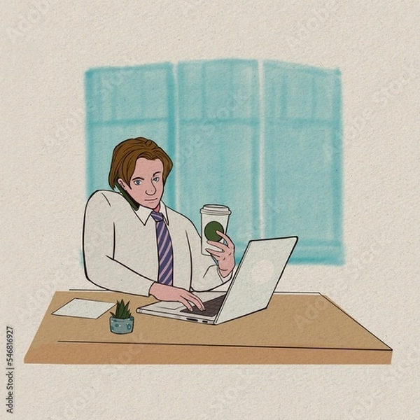 Obraz person with laptop