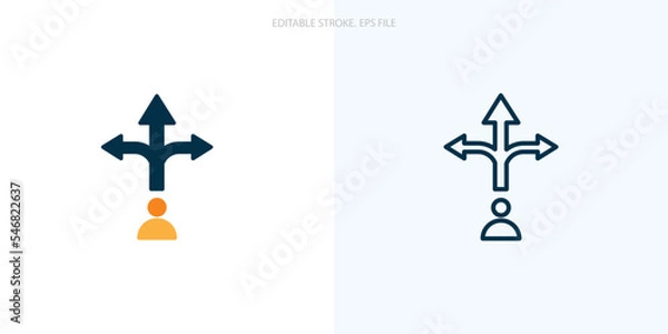 Fototapeta Guidance icon for your website, logo, app, UI, product print. Guidance concept flat Silhouette vector illustration icon. Editable stroke icons set. EPS file	