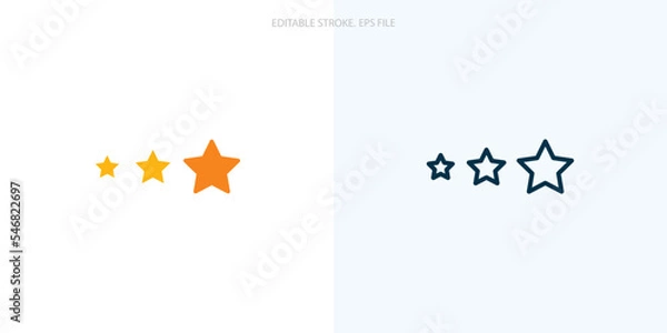 Fototapeta Rating icon for your website, logo, app, UI, product print. Rating concept flat Silhouette vector illustration icon. Editable stroke icons set. EPS file	