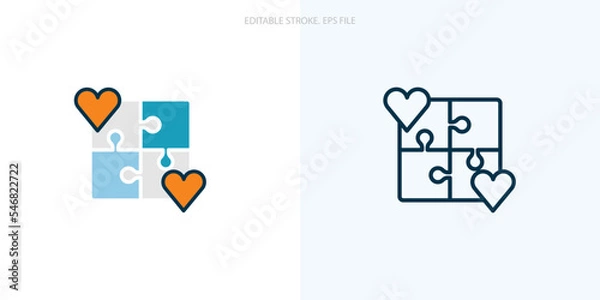 Fototapeta Solution icon for your website, logo, app, UI, product print. Solution concept flat Silhouette vector illustration icon. Editable stroke icons set. EPS file