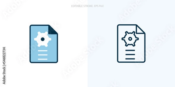 Fototapeta User manual icon for your website, logo, app, UI, product print. User manual concept flat Silhouette vector illustration icon. Editable stroke icons set. EPS file