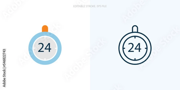 Fototapeta Available icon for your website, logo, app, UI, product print. Available concept flat Silhouette vector illustration icon. Editable stroke icons set. EPS file