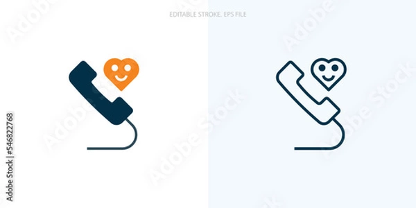 Fototapeta customer care icon for your website, logo, app, UI, product print. customer care concept flat Silhouette vector illustration icon. Editable stroke icons set. EPS file	