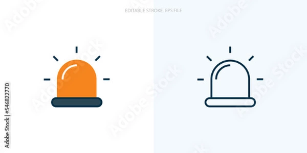 Fototapeta Emergency icon for your website, logo, app, UI, product print. Emergency concept flat Silhouette vector illustration icon. Editable stroke icons set. EPS file
