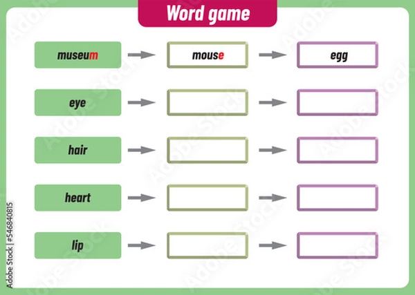 Fototapeta Visual intelligence questions IQ TEST. Word game.