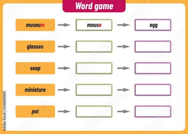 Fototapeta Visual intelligence questions IQ TEST. Word game.