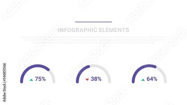 Fototapeta Creative vector pie charts analytics infographic elements for business with icons and options dashboard template design.