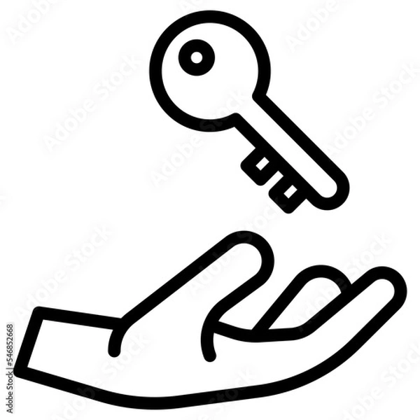 Obraz hand key icon