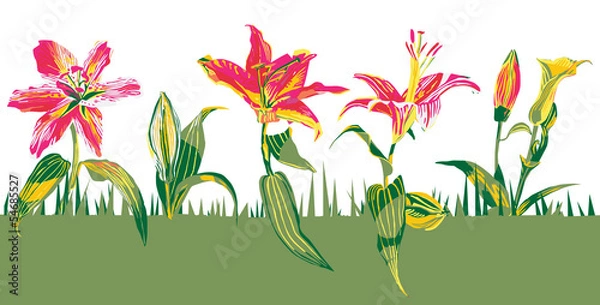 Fototapeta Lilien Garten