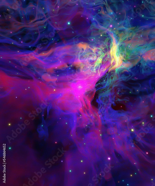 Fototapeta Colorful space background