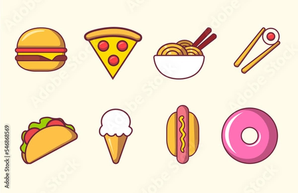 Obraz Food icons set