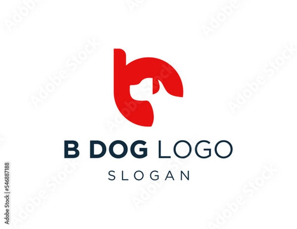 Obraz Logo design about Dog on a white background. created using the CorelDraw application.