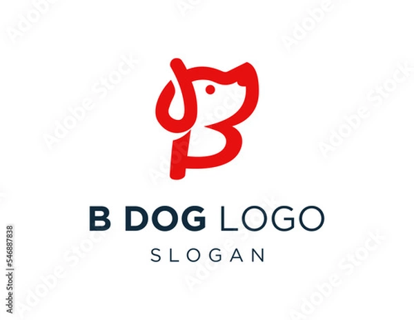 Obraz Logo design about Dog on a white background. created using the CorelDraw application.