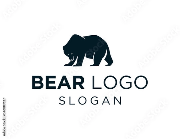 Fototapeta Logo design about Bear on a white background. created using the CorelDraw application