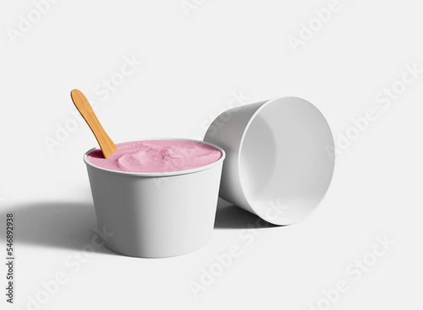 Fototapeta 3d Ice Cream Paper Cups
