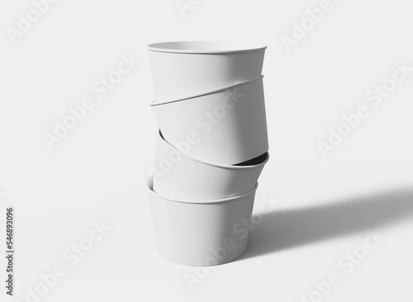 Fototapeta 3d Stack of Ice Cream Cup
