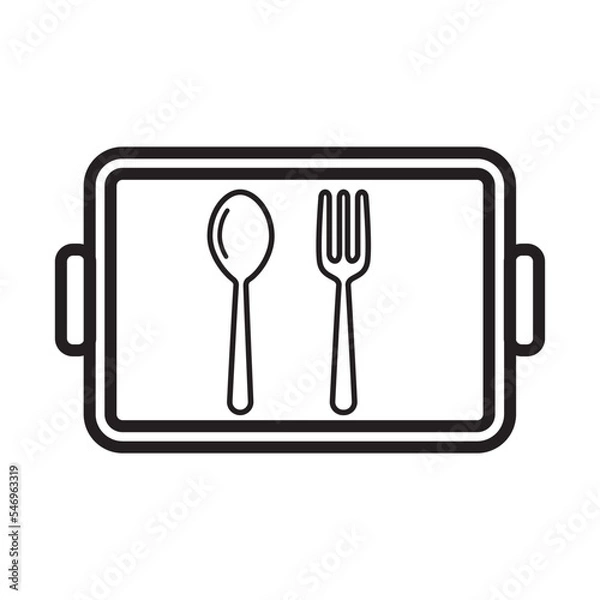 Fototapeta Tray icon vector logo design template