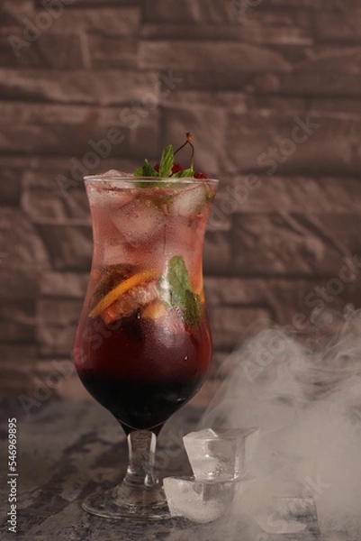 Fototapeta The delicious soft drink with its attractive and eye-catching color