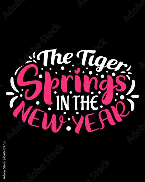 Fototapeta New Year Typography Design Template Suitable for T-Shirts, Mugs, Bags