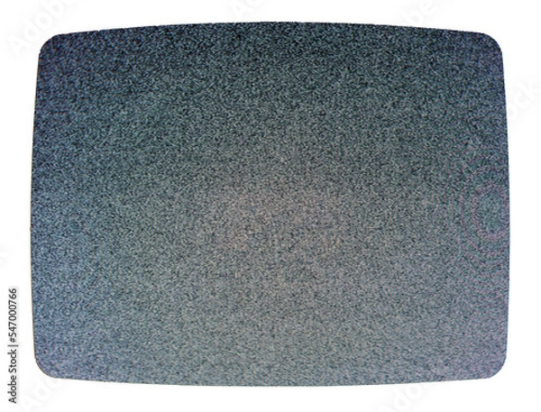 Obraz Static noise from an old small TV screen, isolated capture. Real footage and real moirè patterns.
