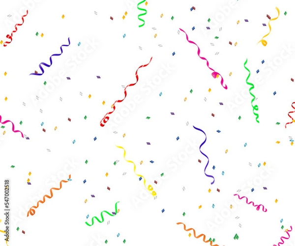 Obraz streamers and confetti overlay