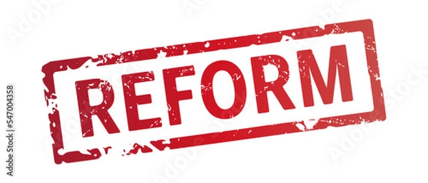 Obraz roter Stempel Reform 