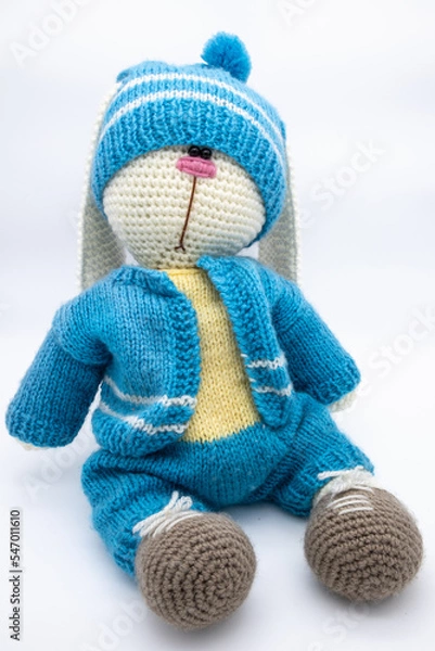 Obraz Handmade knitted bunny