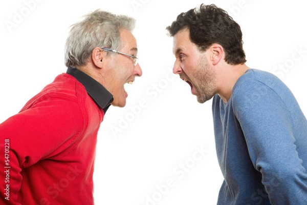 Obraz Vater und Sohn streiten