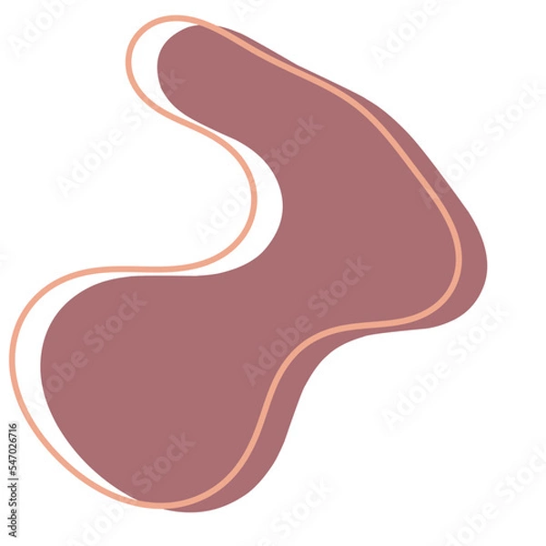 Fototapeta Aesthetic abstract Blob shape and line