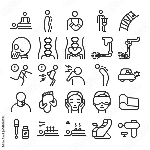 Fototapeta 整体 リラクゼーション マッサージ エステ アイコン セット