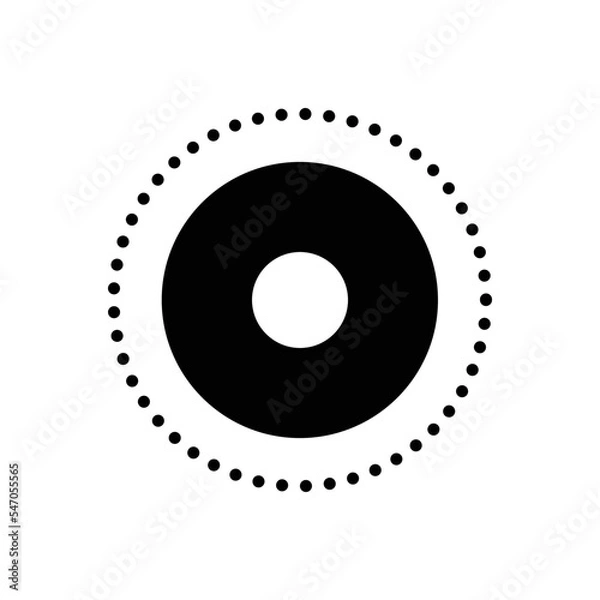 Fototapeta Black solid icon for dot 