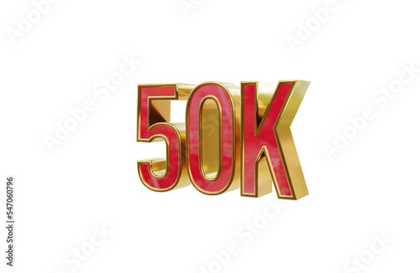 Fototapeta 50k left side rotated 3d transparent rendered icon