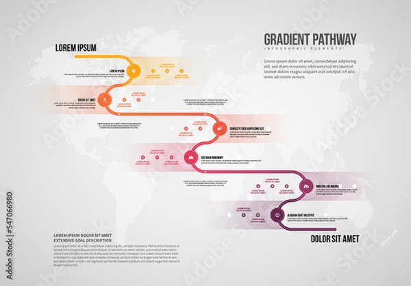Obraz Gradient Pathway Infographic