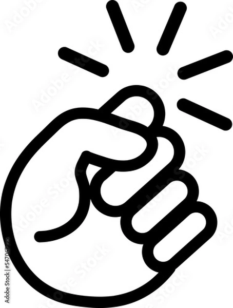 Fototapeta Hand knocking on door icon. Vector illustration on white background..eps
