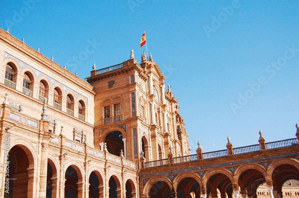 Obraz Architecture in the Plaza of Spain in the city of Seville - Spai