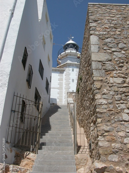 Fototapeta Faro y Castillo de Peñíscola. Castellón. España